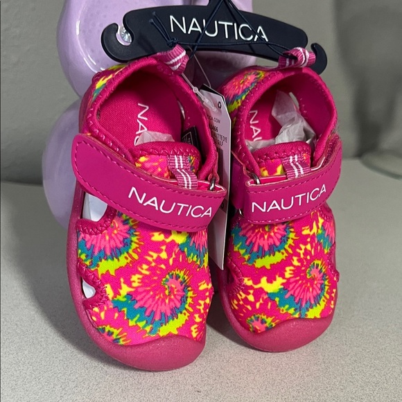 Nautica Kids Pink and Yellow Tie-Dye Water Shoes - Picture 2 of 5
